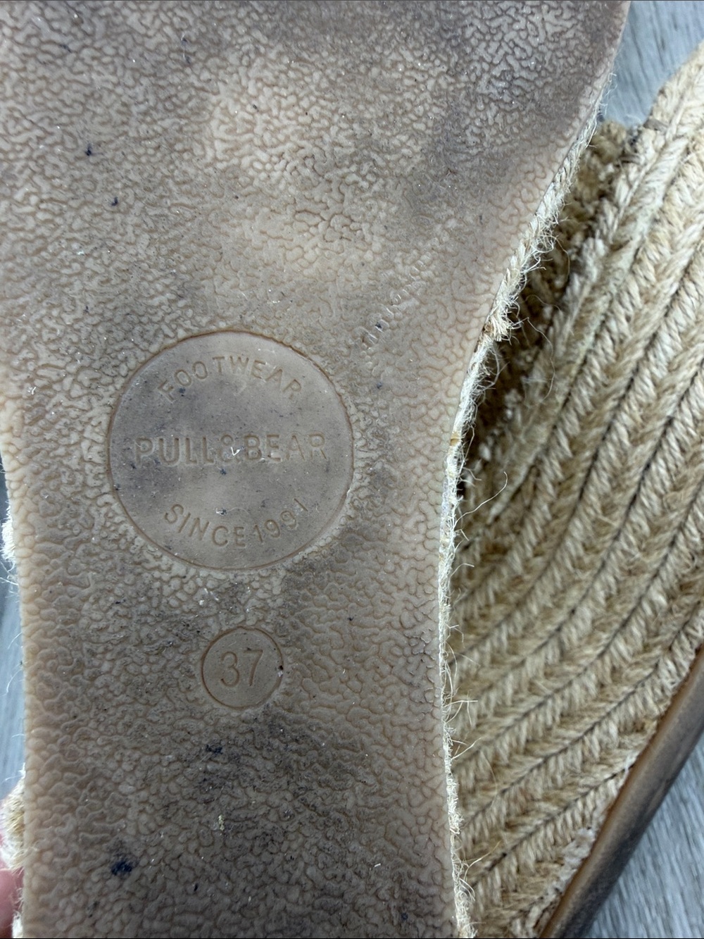 Pull&Bear Natural Braided Espadrille Platform Wedges - Picture 11 of 11